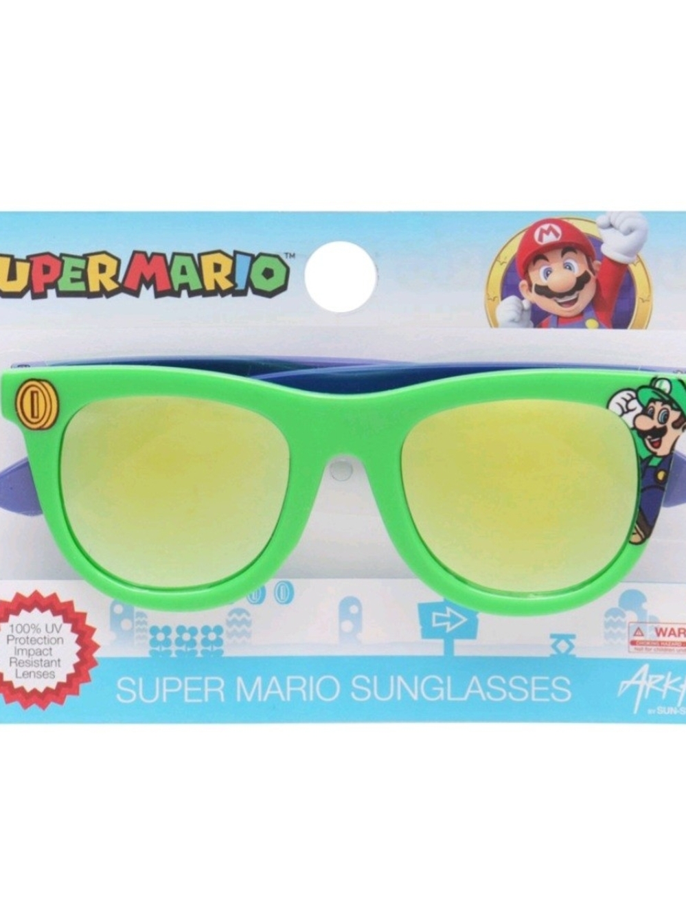 Nintendo Super Mario Green Sunglasses with Luigi Accent NWT